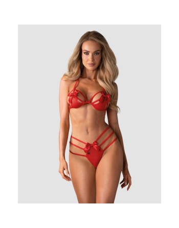 ensemble rouge de la marque obsessive lingerie