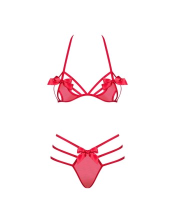 ensemble rouge de la marque obsessive lingerie