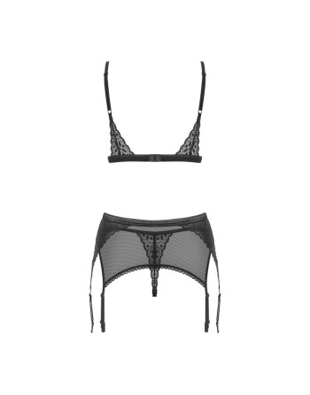  lingerie sexy : ensemble 3 pcs noir shibu obsessive